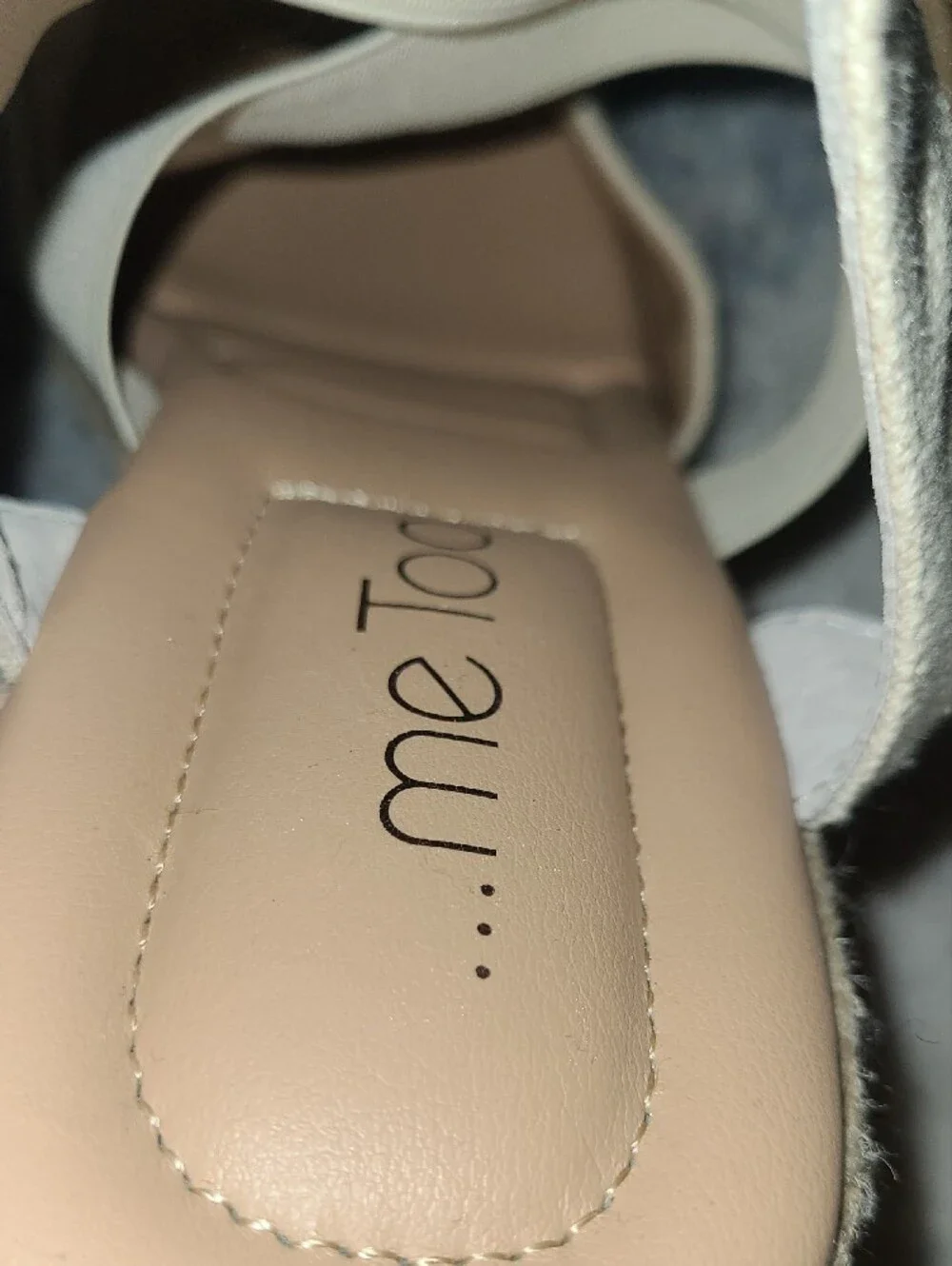 Me Too Cream Canvas Espadrille Slingback Flats